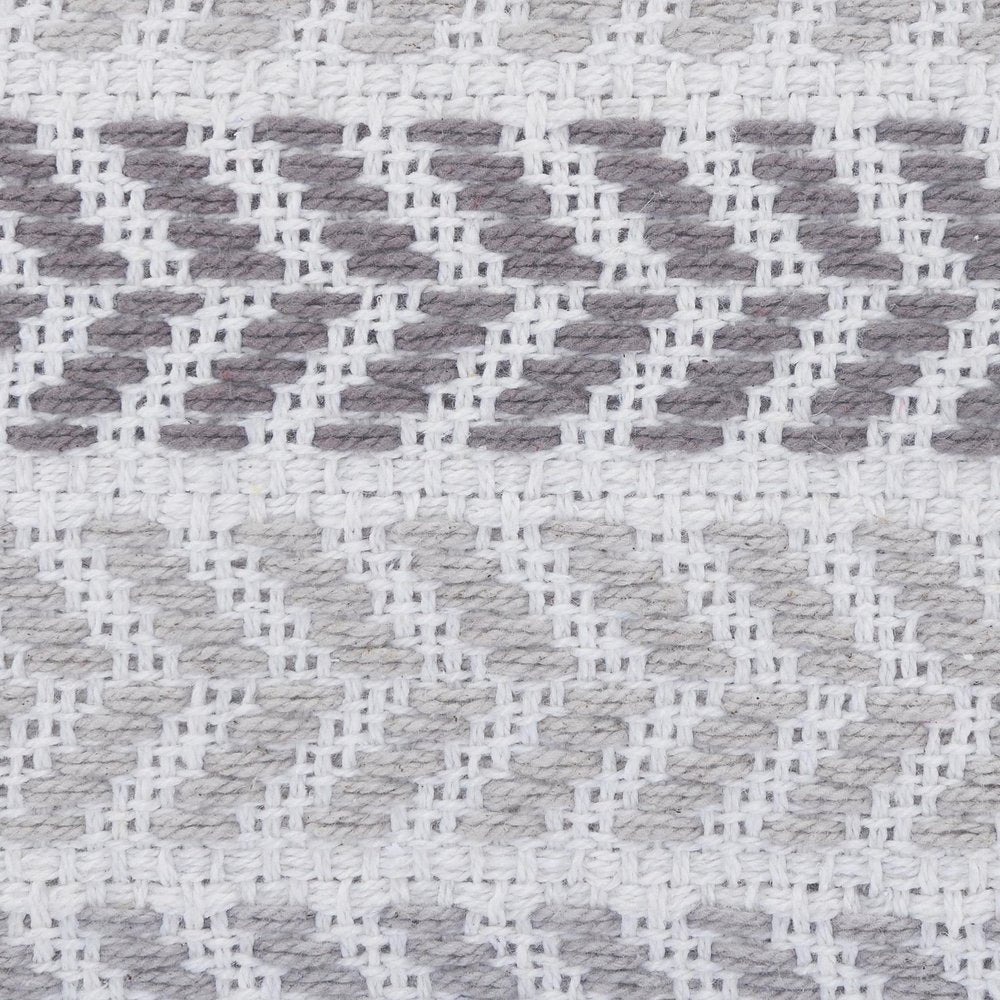 Set of Two 18" X 18" Gray Beach Chevron Cotton Zippered Pillow HomeRoots