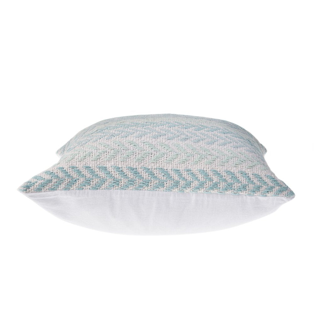 Set of Two 18" X 18" Blue Beach Chevron Cotton Zippered Pillow — view 5