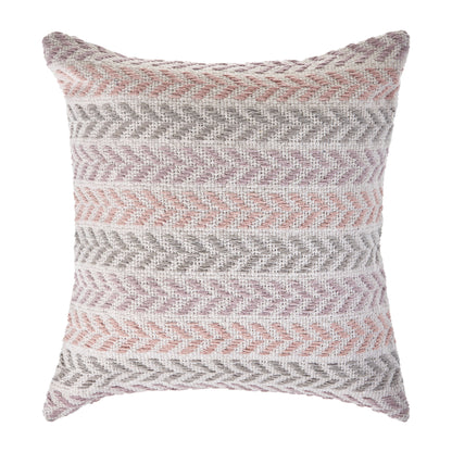 Set of Two 18" X 18" Purple Beach Chevron Cotton Zippered Pillow