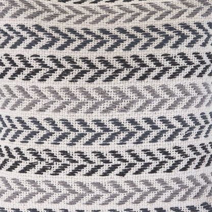 Set of Two 18" X 18" Black Beach Chevron Cotton Zippered Pillow HomeRoots