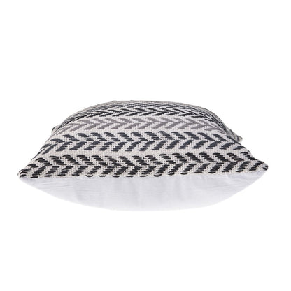 Set of Two 18" X 18" Black Beach Chevron Cotton Zippered Pillow HomeRoots