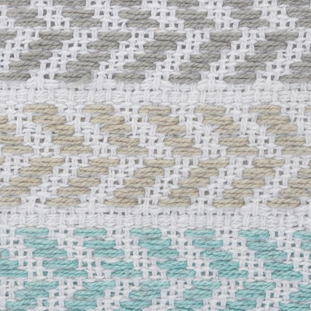Set of Four 18" X 18" Blue Beach Chevron Cotton Zippered Pillow — view 2
