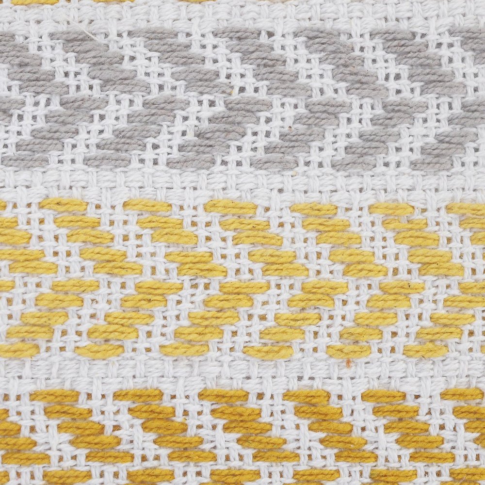 Set of Four 18" X 18" Orange Beach Chevron Cotton Zippered Pillow