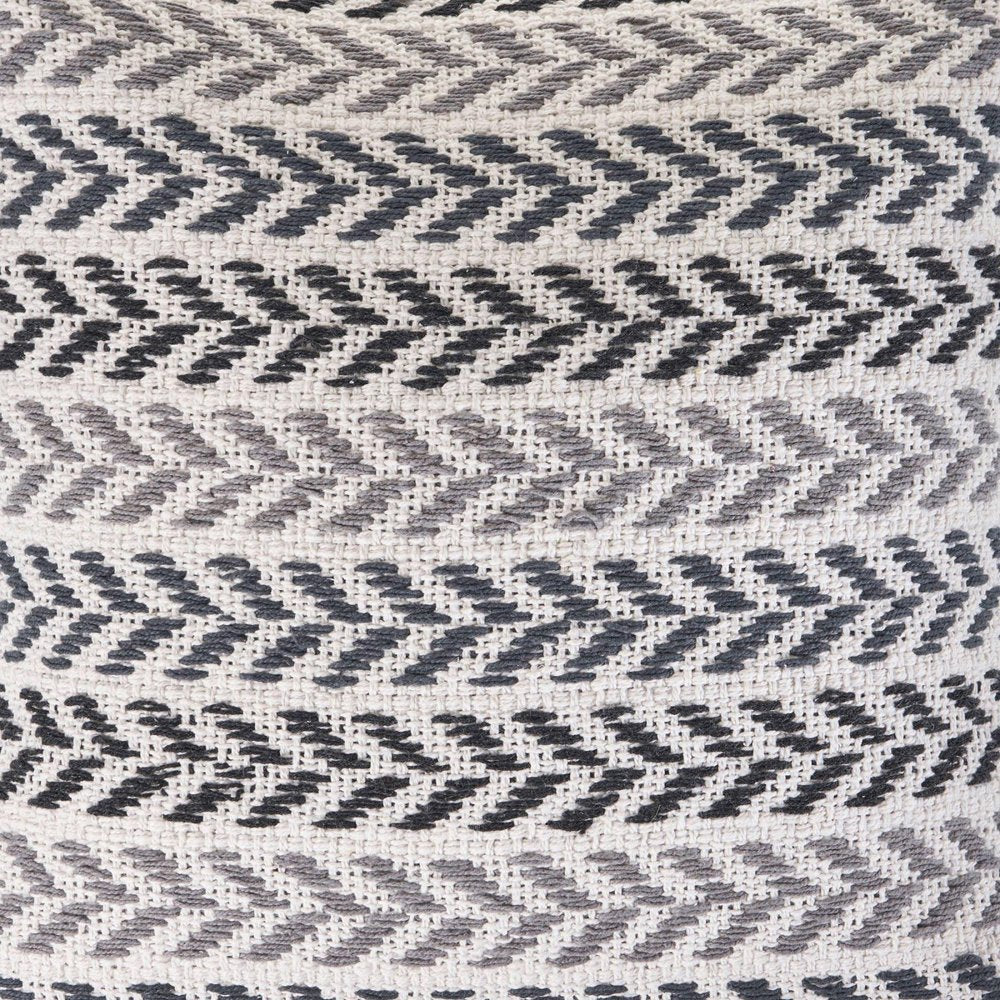 Set of Four 18" X 18" Black Beach Chevron Cotton Zippered Pillow — view 3
