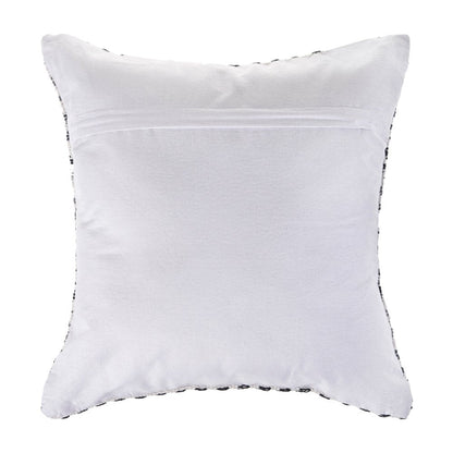 Set of Four 18" X 18" Black Beach Chevron Cotton Zippered Pillow HomeRoots