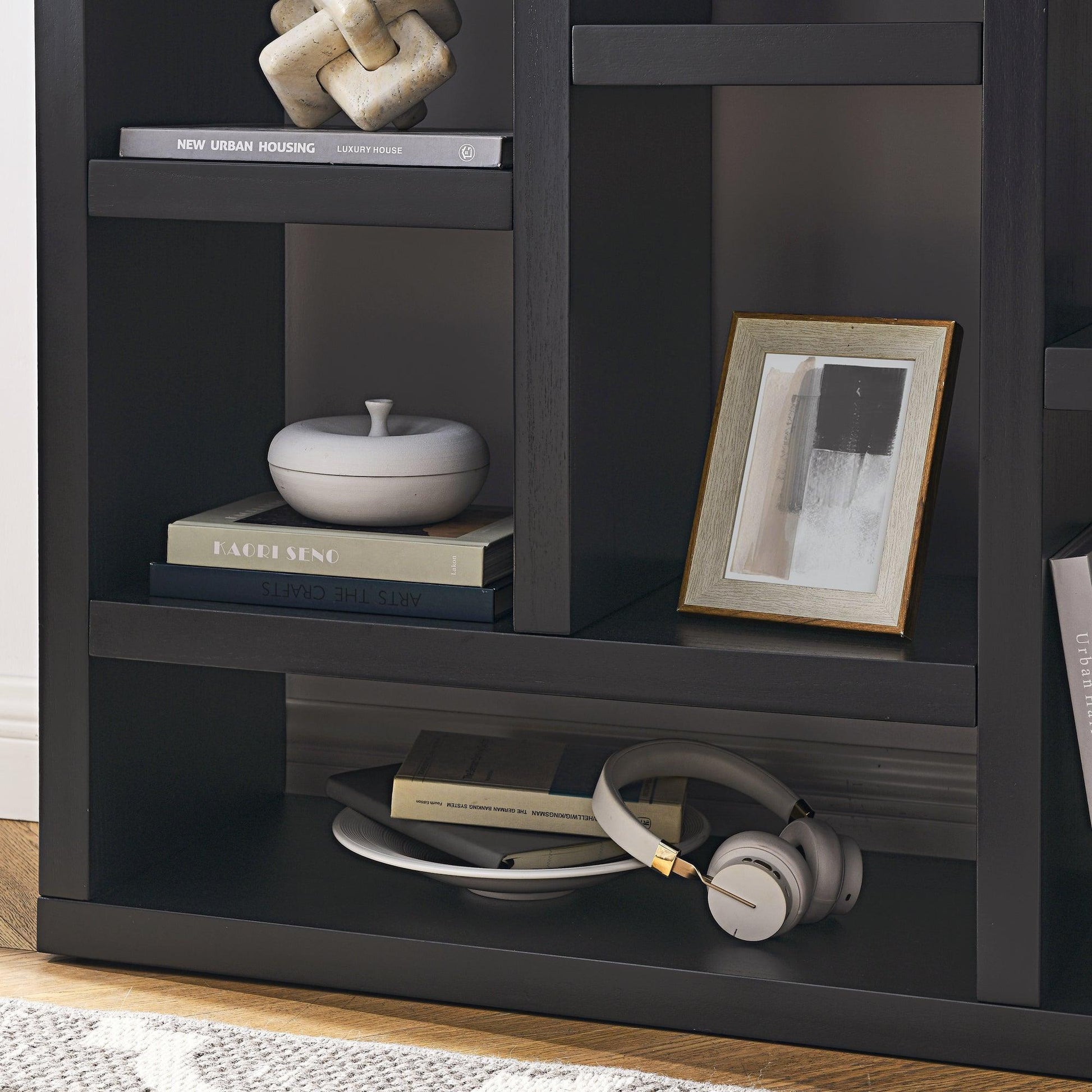 Open Wooden Open Shelf Bookcase Freestanding Display Storage Cabinet with 7 Cube Storage Spaces - FurniFindUSA