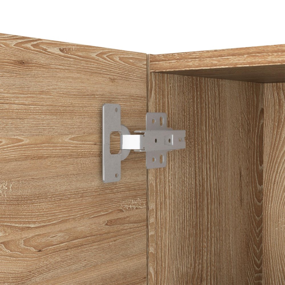 12" Natural Wood Floating Single Door Bathroom Vanity And Medicine Cabinet — view 4