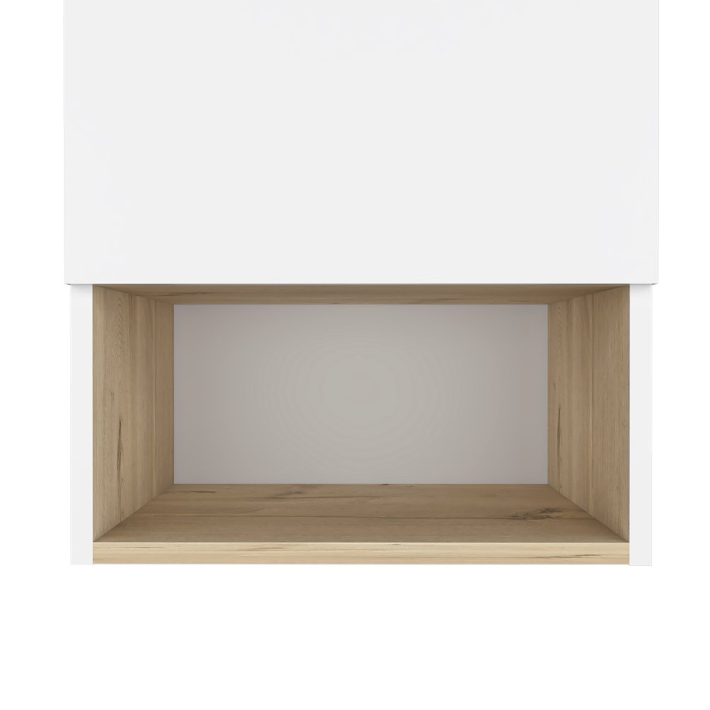 16" Natural Wood Floating Single Door Bathroom Vanity And Medicine Cabinet — view 3