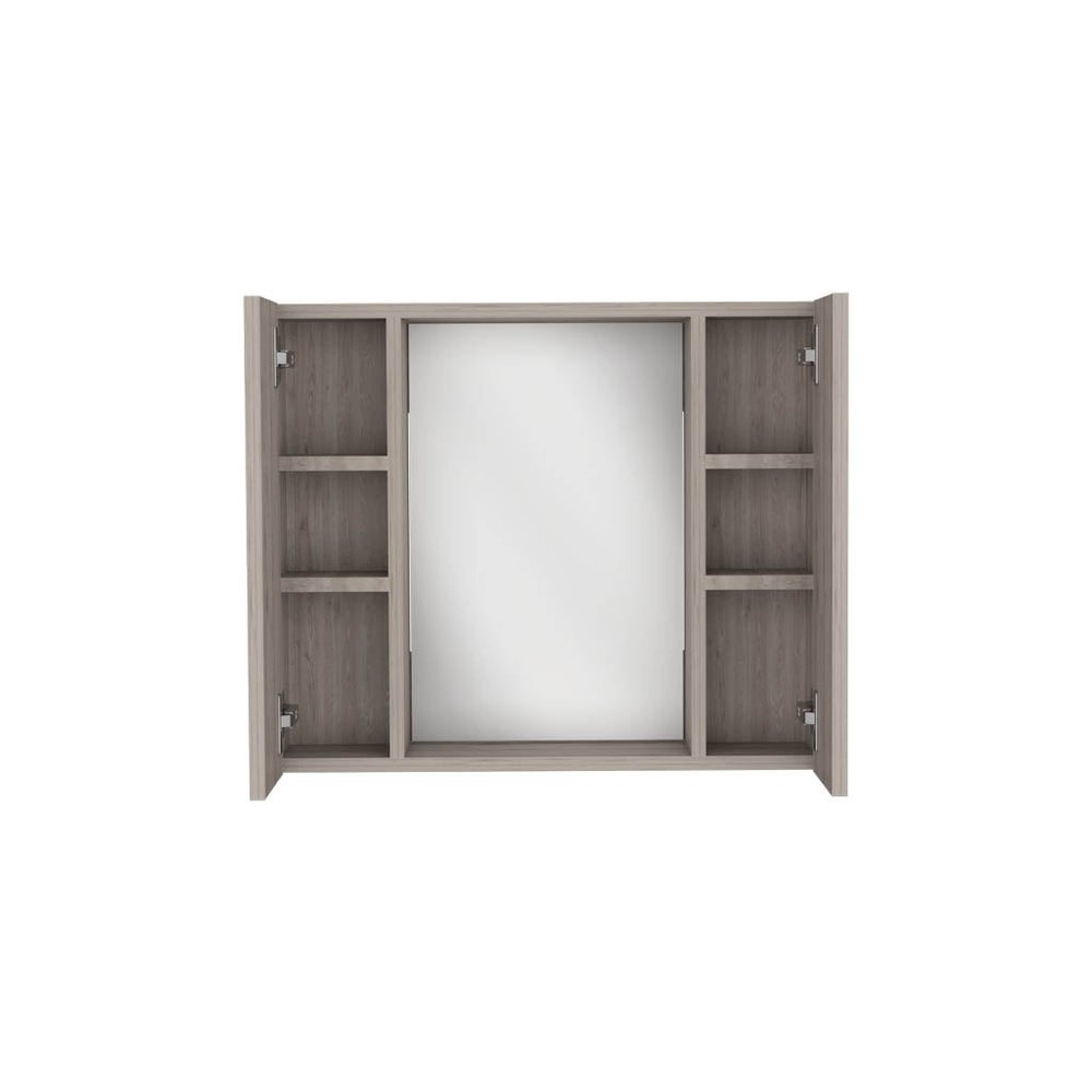 24" Light Gray Wood Floating Single Door Bathroom Vanity And Medicine Cabinet — view 1