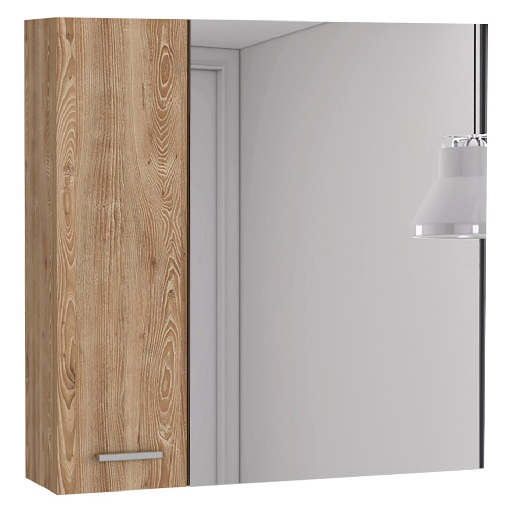 24" Natural Wood Wall Mounted Double Door Medicine Cabinet — view 1