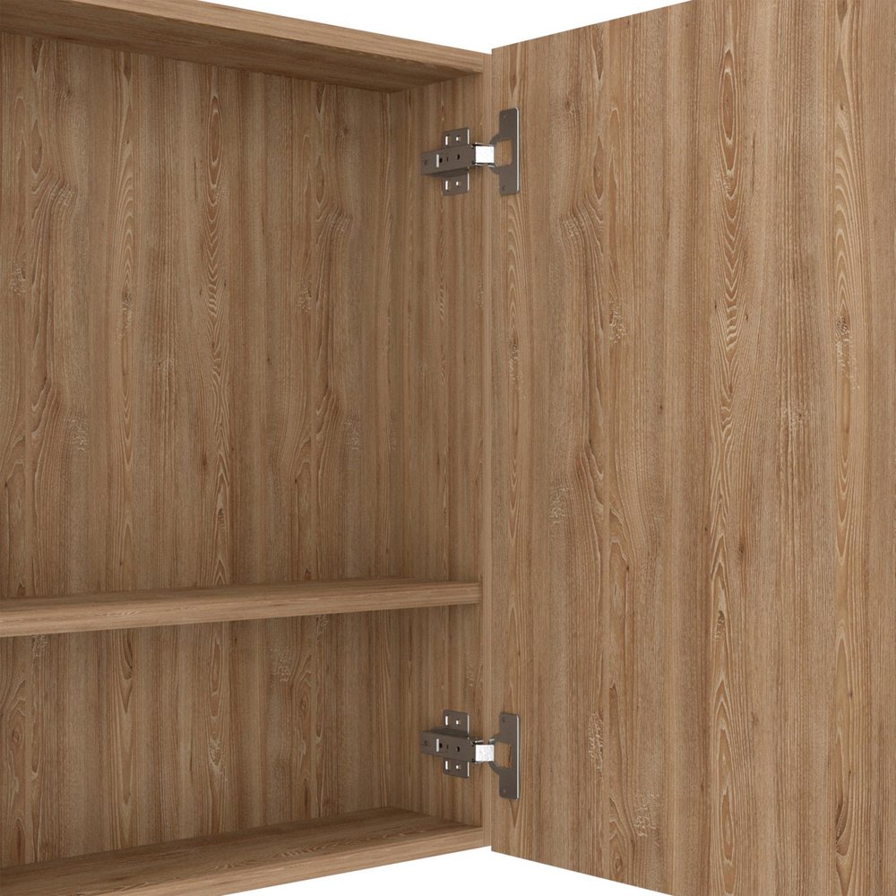 24" Natural Wood Wall Mounted Double Door Medicine Cabinet — view 3