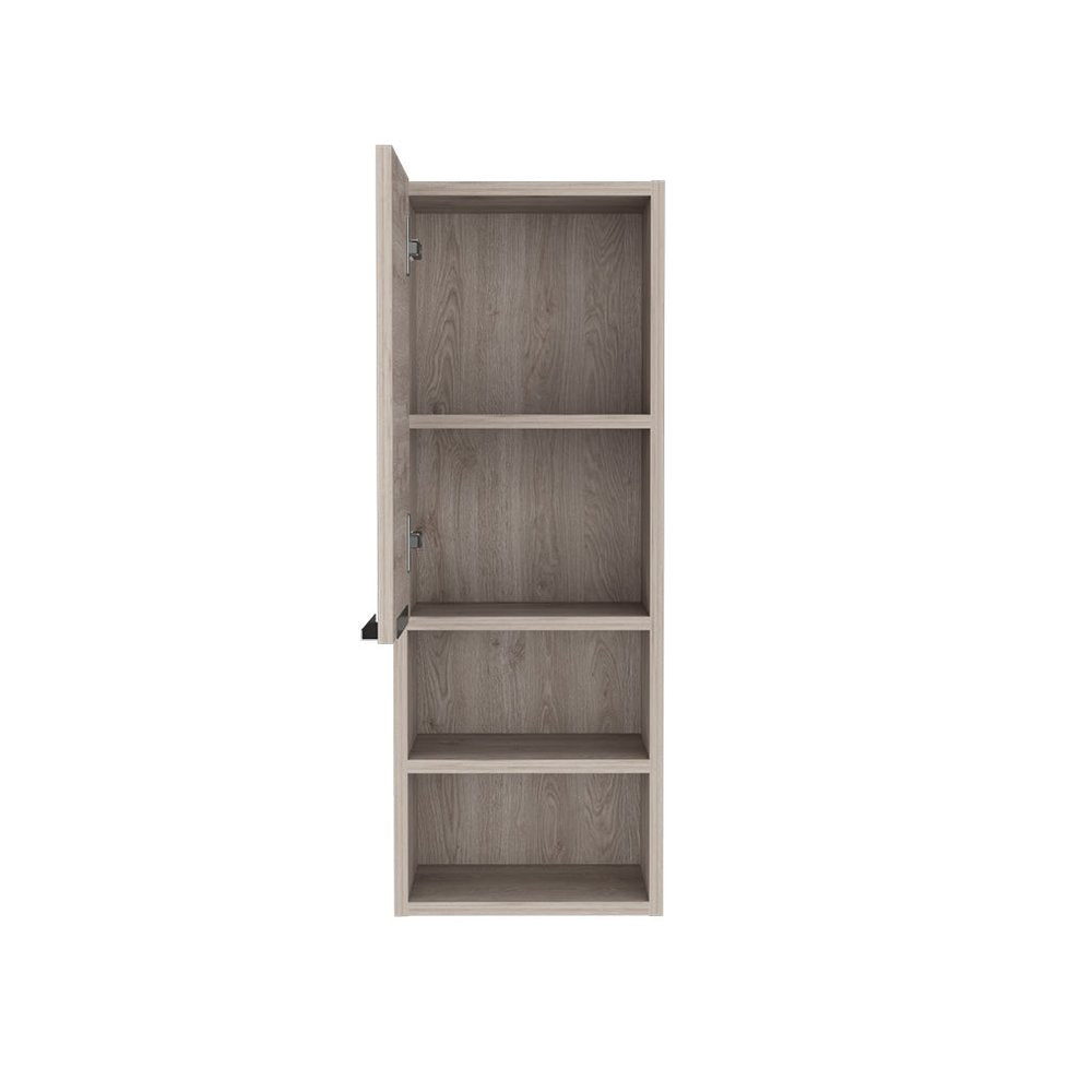 12" Light Gray Wood Wall Mounted Single Door Medicine Cabinet — view 1