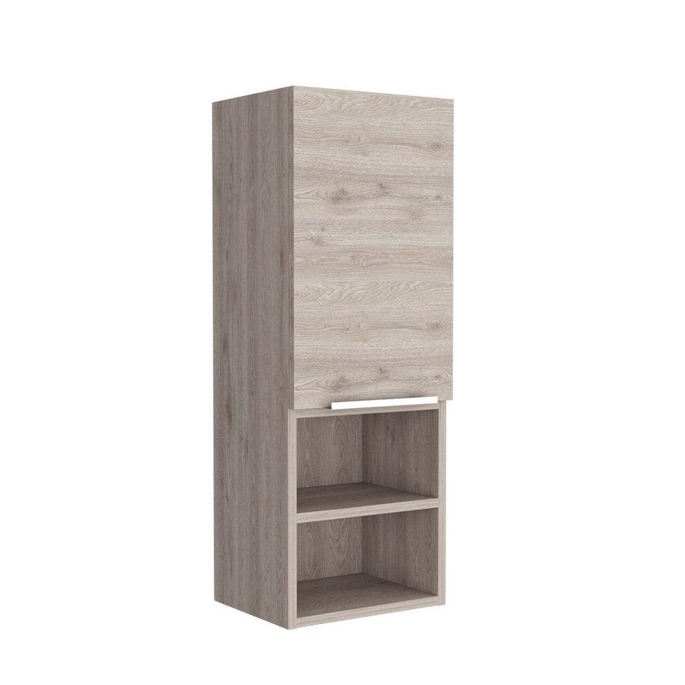 12" Light Gray Wood Wall Mounted Single Door Medicine Cabinet — view 2