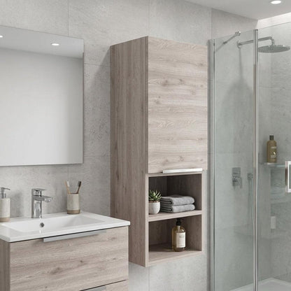 12" Light Gray Wood Wall Mounted Single Door Medicine Cabinet