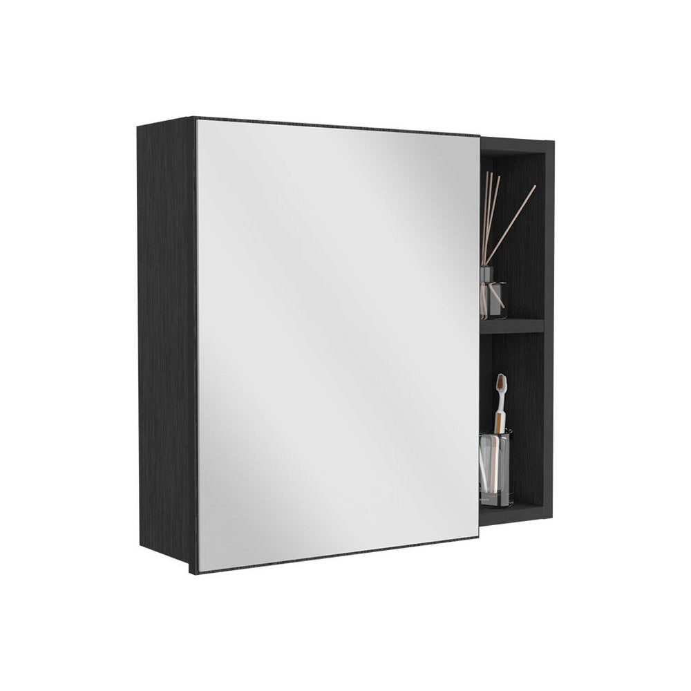 20" Black Wood Wall Mounted Single Door Medicine Cabinet — view 5