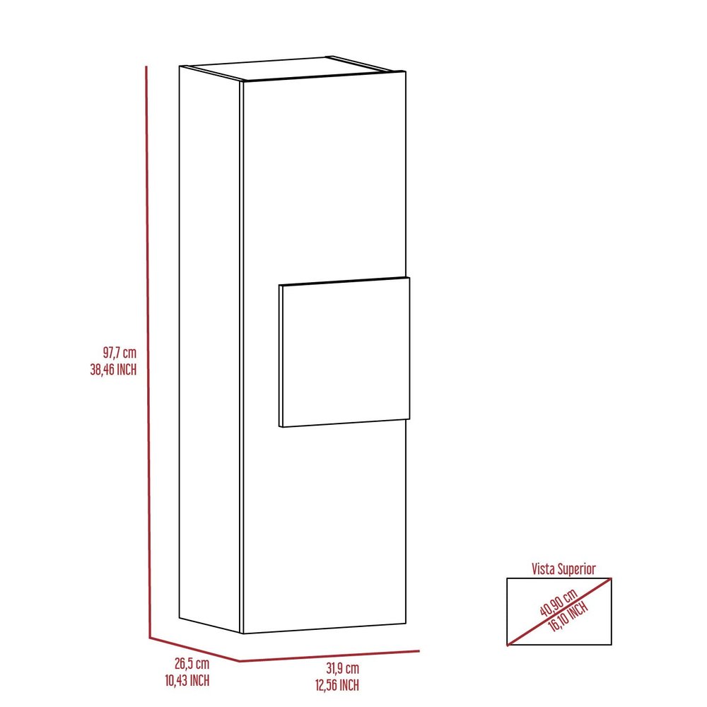 13" Natural Wood Wall Mounted Single Door Medicine Cabinet — view 5