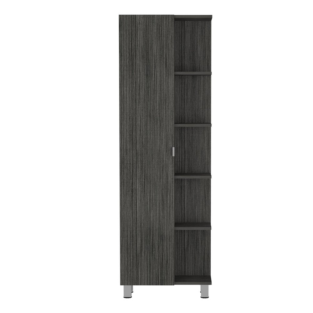 20" Smoky Black Wood Freestanding Single Door Bathroom Vanity — view 1