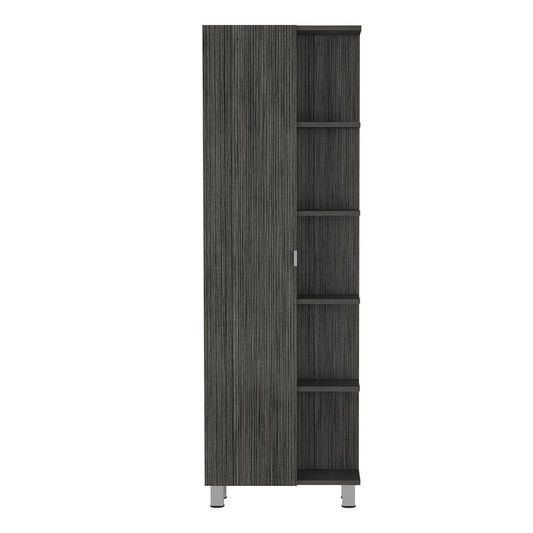 20" Smoky Black Wood Freestanding Single Door Bathroom Vanity
