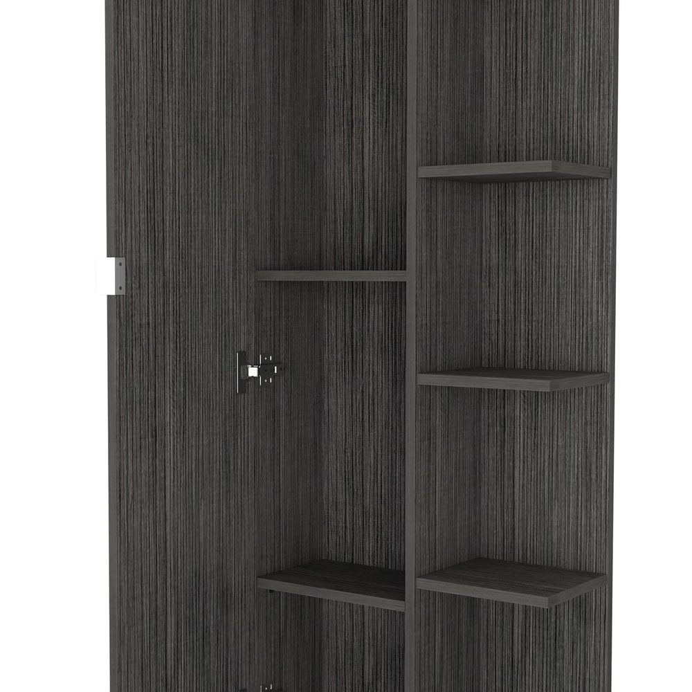 20" Smoky Black Wood Freestanding Single Door Bathroom Vanity — view 3