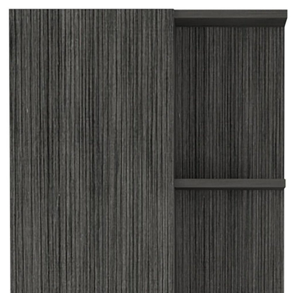 20" Smoky Black Wood Freestanding Single Door Bathroom Vanity — view 4