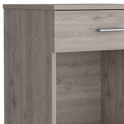 22" Gray Wood One Drawer Nightstand HomeRoots