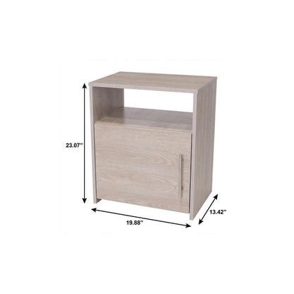 23" Gray Wood Nightstand HomeRoots