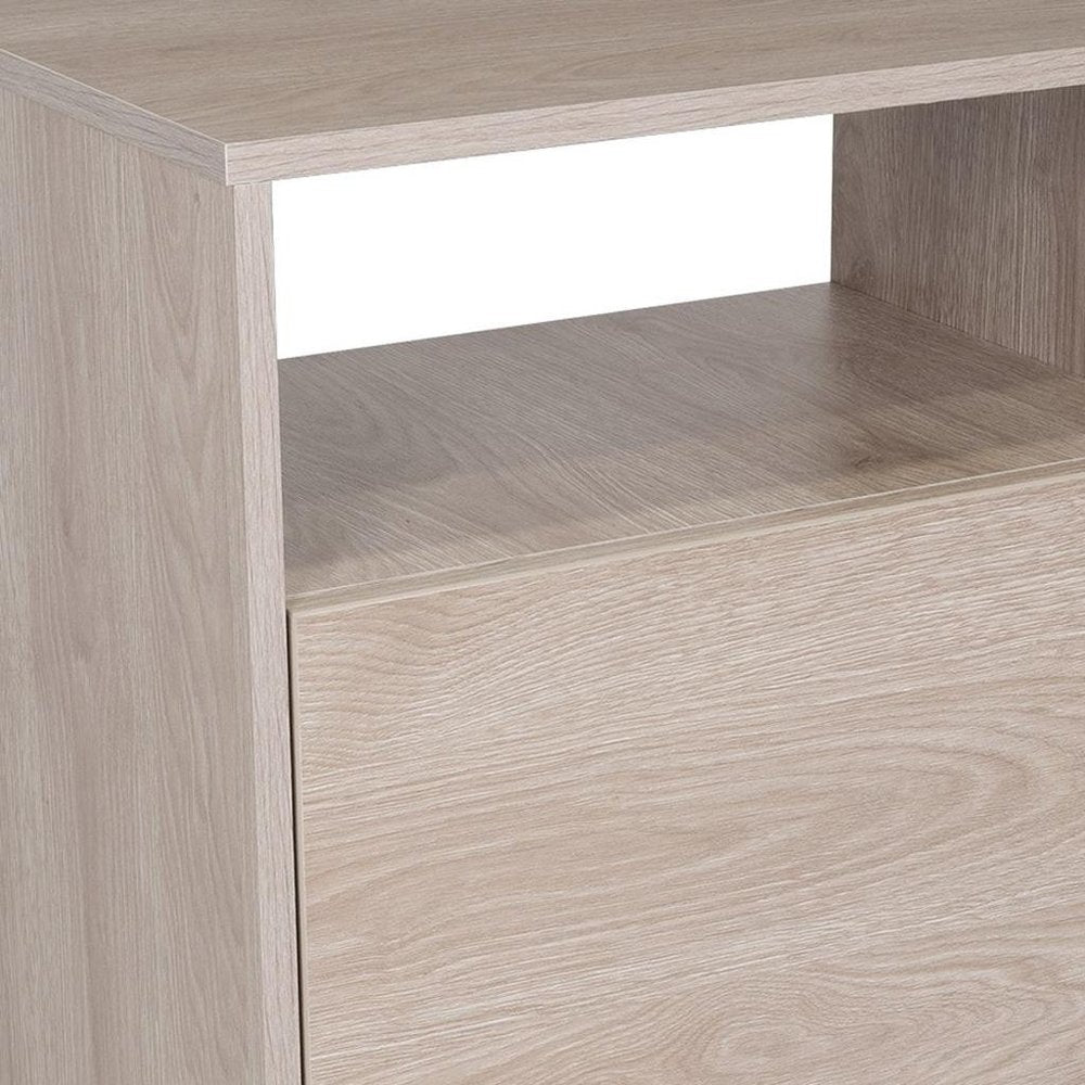 23" Gray Wood Nightstand HomeRoots