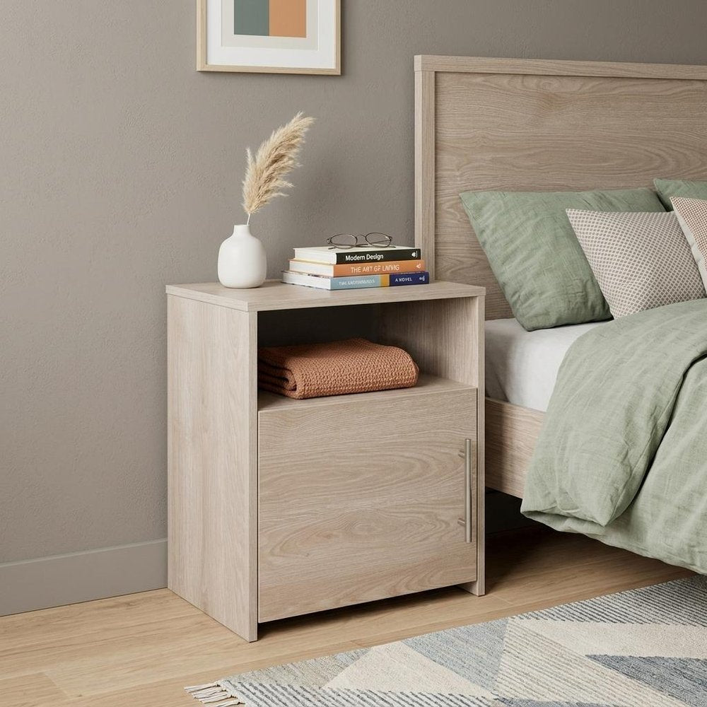 23" Gray Wood Nightstand HomeRoots