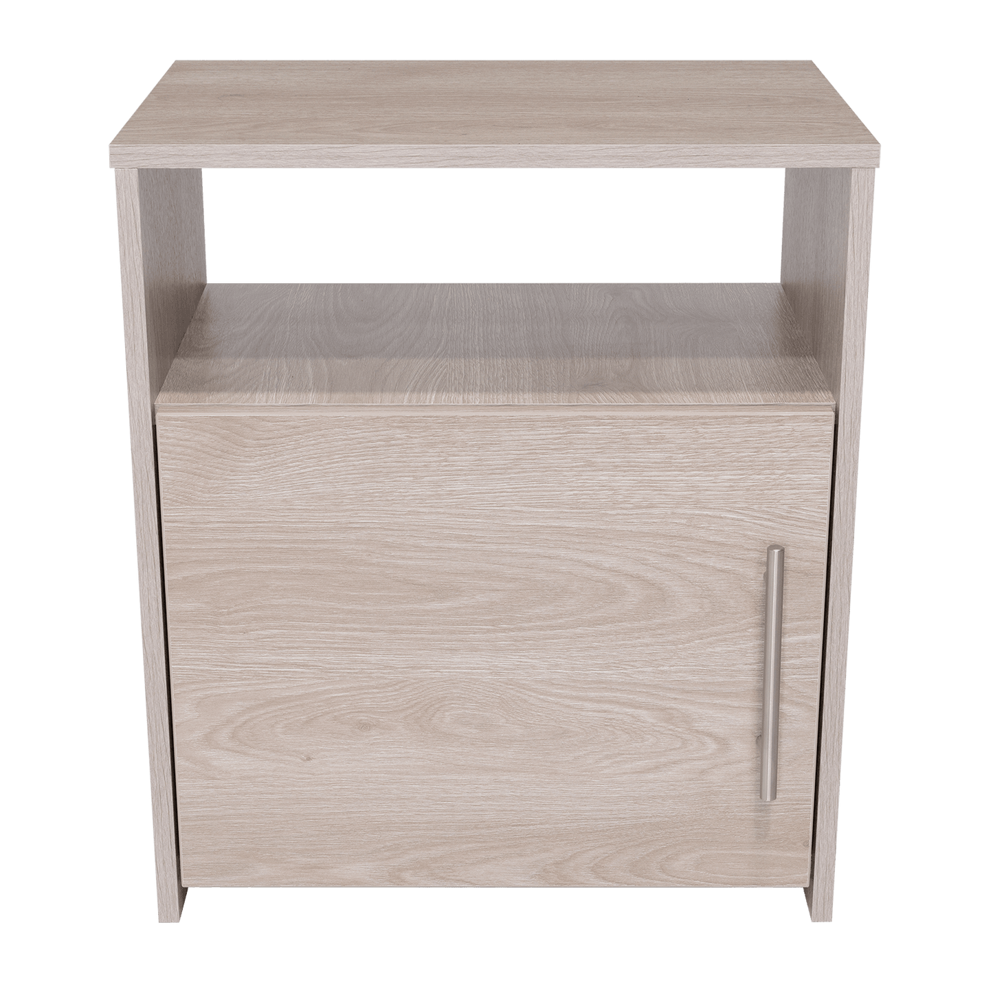 23" Gray Faux Wood Nightstand With Storage - FurniFindUSA