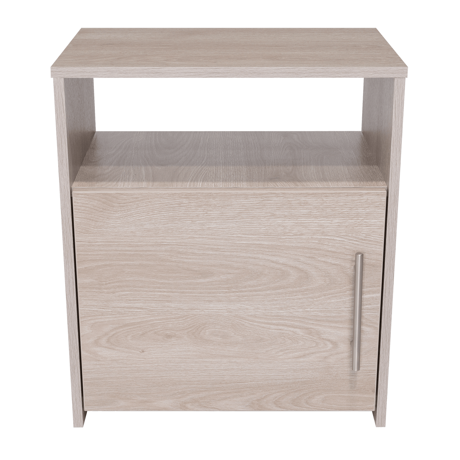 23" Gray Faux Wood Nightstand With Storage - FurniFindUSA