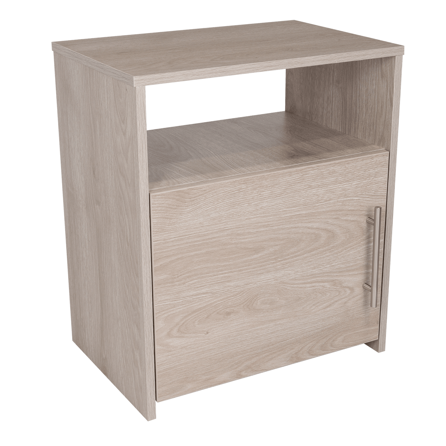 23" Gray Faux Wood Nightstand With Storage - FurniFindUSA