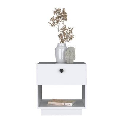 20" White Wood One Drawer Nightstand HomeRoots