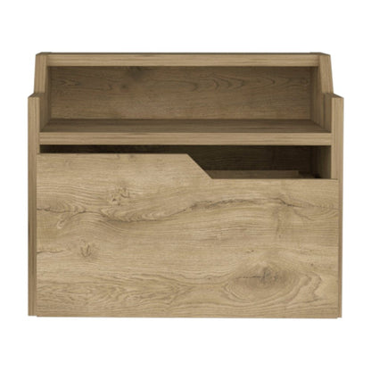 16" Beige Wood One Drawer Floating Nightstand HomeRoots