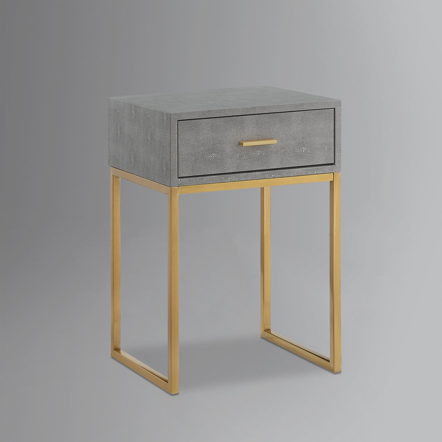 24" Gold and Gray End Table with Drawer