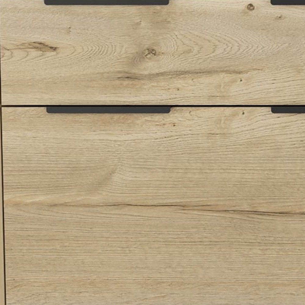 47" Natural Wood Four Drawer Double Dresser — view 4