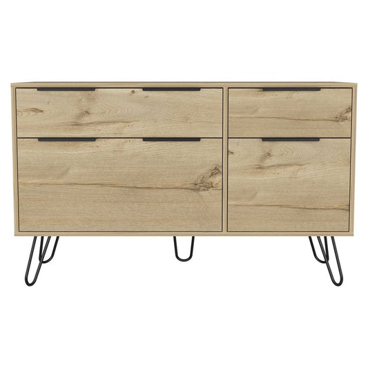 18" Natural Wood Three Drawer Dresser