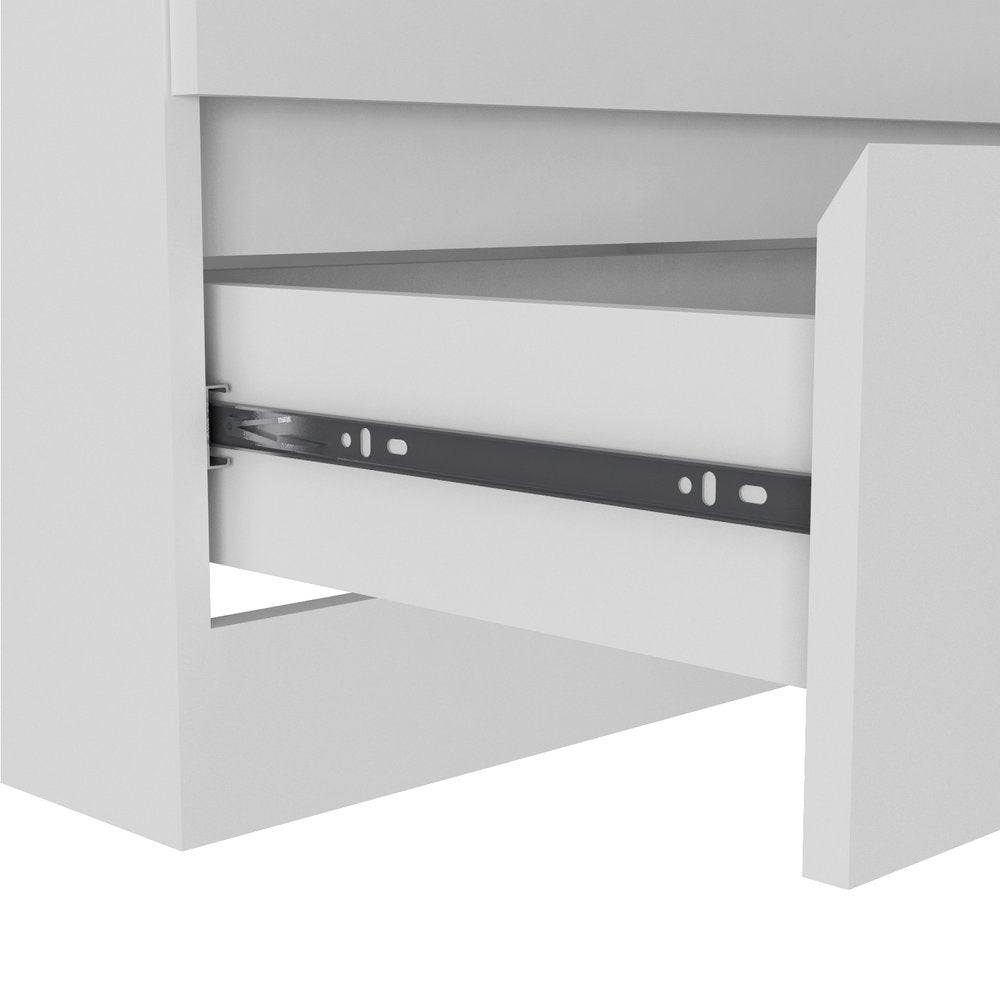 61" White Wood Six Drawer Double Dresser — view 3