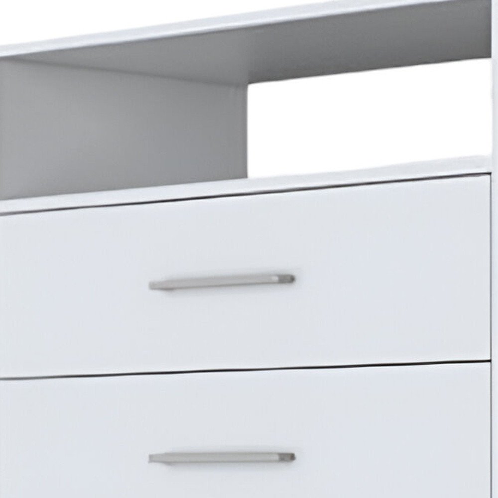 31" White Wood Four Drawer Dresser HomeRoots
