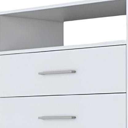 31" White Wood Four Drawer Dresser HomeRoots