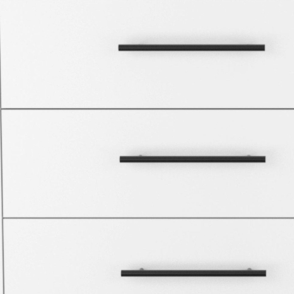 59" White Wood Six Drawer Double Dresser — view 5