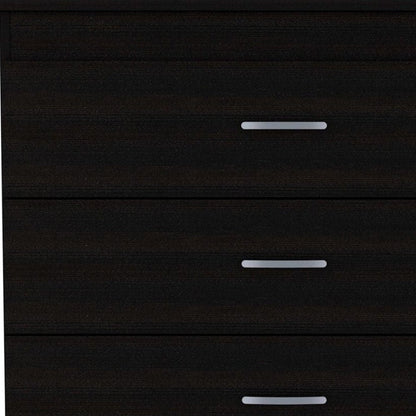 32" Black Wood Three Drawer Dresser