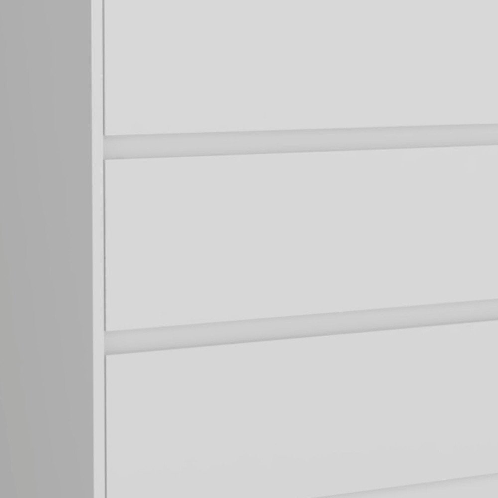 34" White Wood Three Drawer Dresser