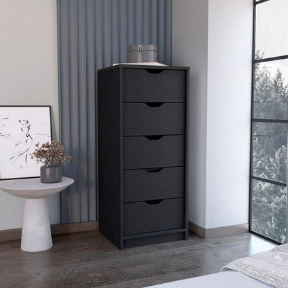 42" Black Wood Six Drawer Double Dresser HomeRoots