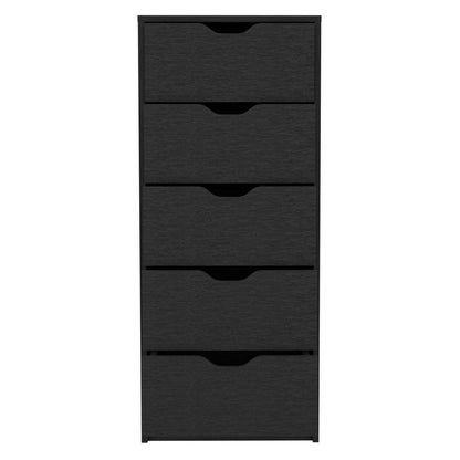 42" Black Wood Six Drawer Double Dresser HomeRoots