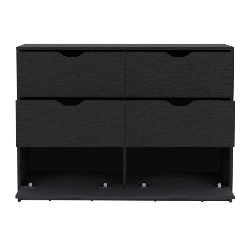 18" Black Wood Five Drawer Dresser — view 15