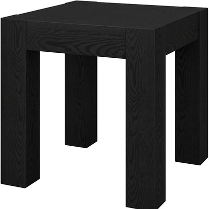 22" Black Wood Square End Table