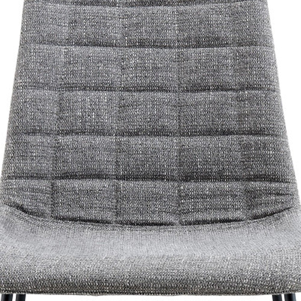 Set of Two Gray And Black Upholstered Fabric Dining Side Chairs HomeRoots