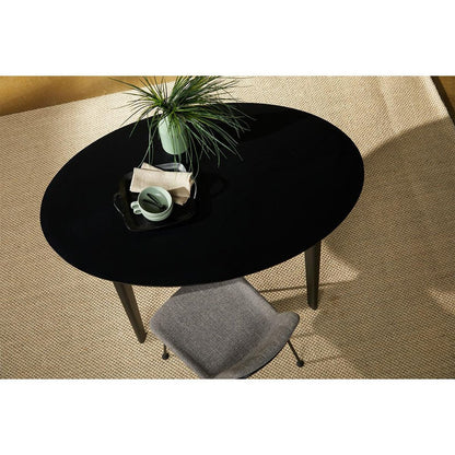 Set of Two Gray And Black Upholstered Fabric Dining Side Chairs HomeRoots