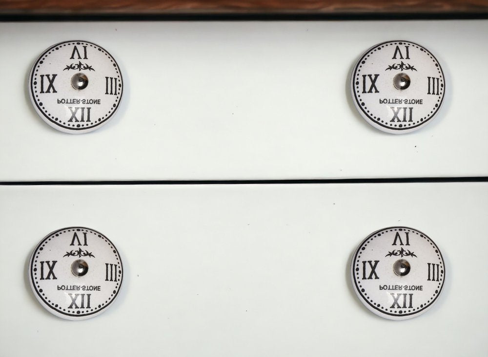 Set of Eight Black And White Ceramic And Metal Drawer Pull Knobs HomeRoots