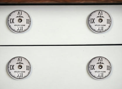 Set of Eight Black And White Ceramic And Metal Drawer Pull Knobs HomeRoots